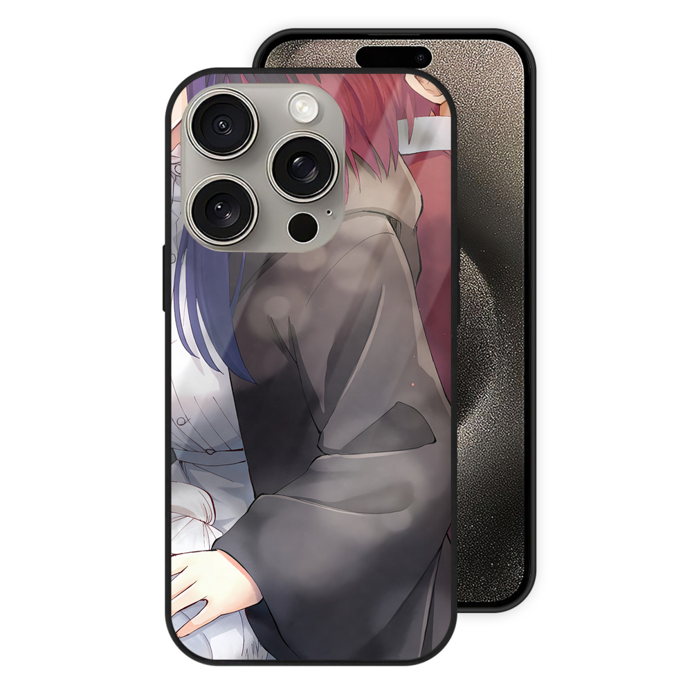 （画像用） 葬送のフリーレン Frieren 【iPhone15Pro対応】スマホケース 耐衝撃＆黄変防止 背面ガラス