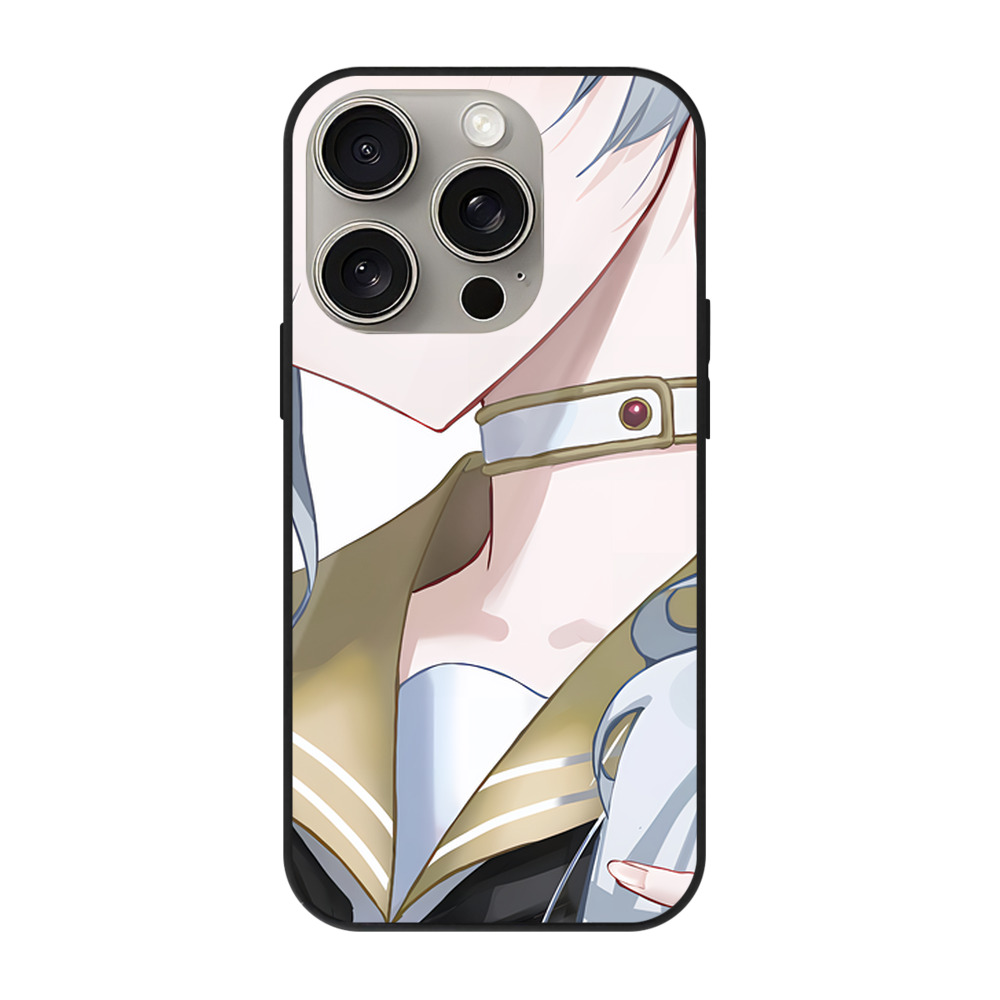 （画像用） 葬送のフリーレン Frieren 【iPhone15Pro対応】スマホケース 耐衝撃＆黄変防止 背面ガラス