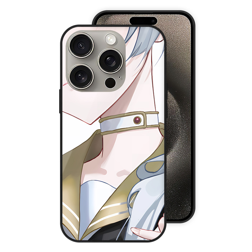 （画像用） 葬送のフリーレン Frieren 【iPhone15Pro対応】スマホケース 耐衝撃＆黄変防止 背面ガラス