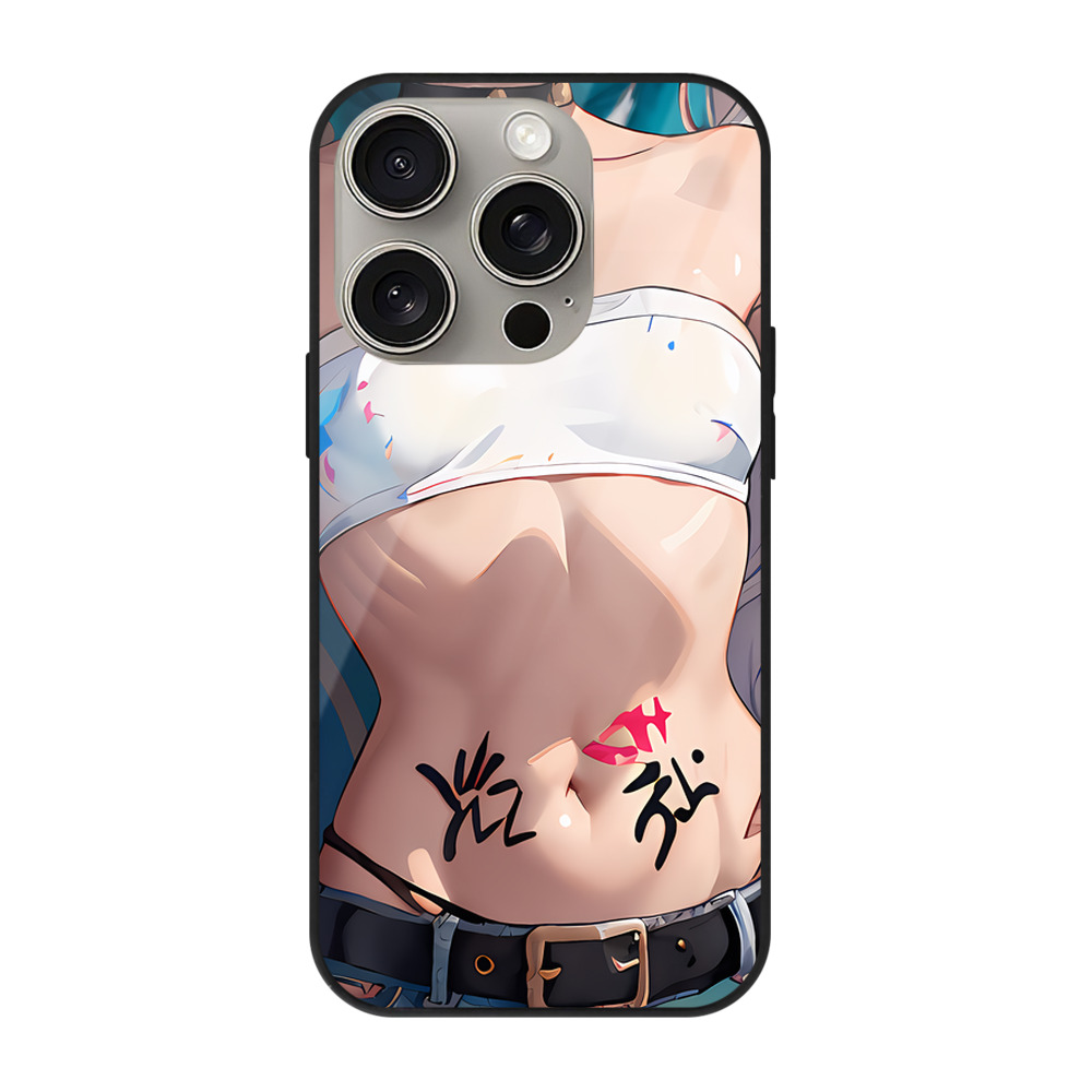 （画像用） 葬送のフリーレン Frieren 【iPhone15Pro対応】スマホケース 耐衝撃＆黄変防止 背面ガラス