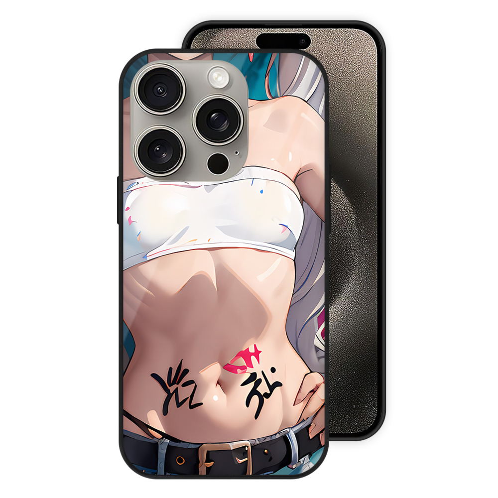 （画像用） 葬送のフリーレン Frieren 【iPhone15Pro対応】スマホケース 耐衝撃＆黄変防止 背面ガラス