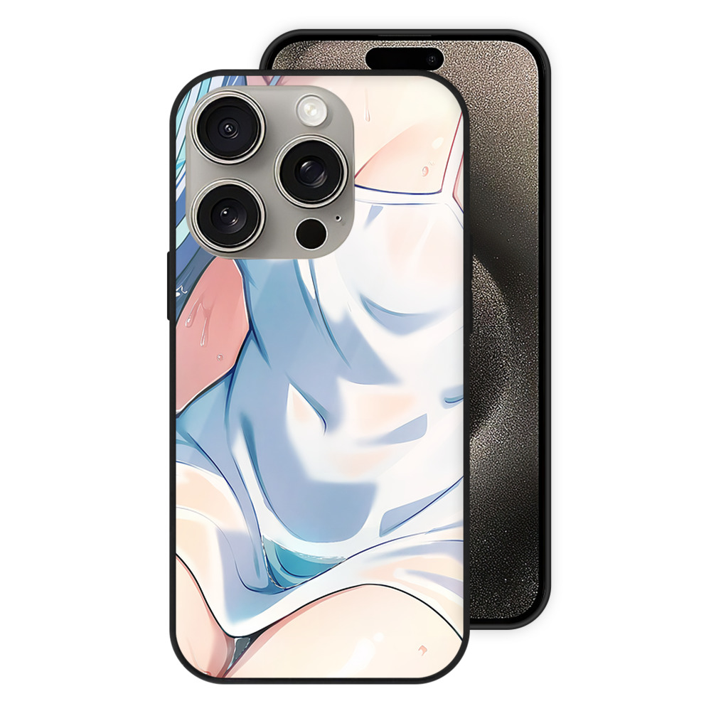 （画像用） 葬送のフリーレン Frieren 【iPhone15Pro対応】スマホケース 耐衝撃＆黄変防止 背面ガラス