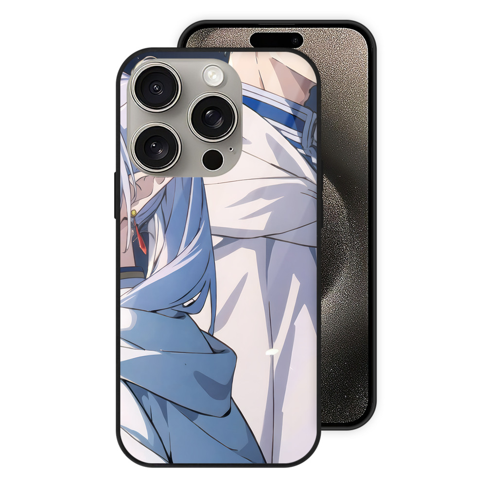 （画像用） 葬送のフリーレン Frieren 【iPhone15Pro対応】スマホケース 耐衝撃＆黄変防止 背面ガラス