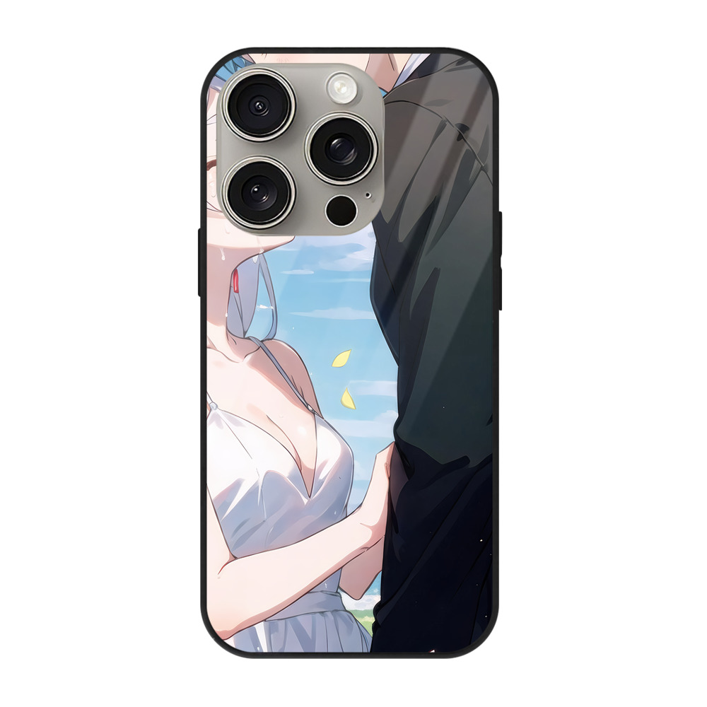 （画像用） 葬送のフリーレン Frieren 【iPhone15Pro対応】スマホケース 耐衝撃＆黄変防止 背面ガラス