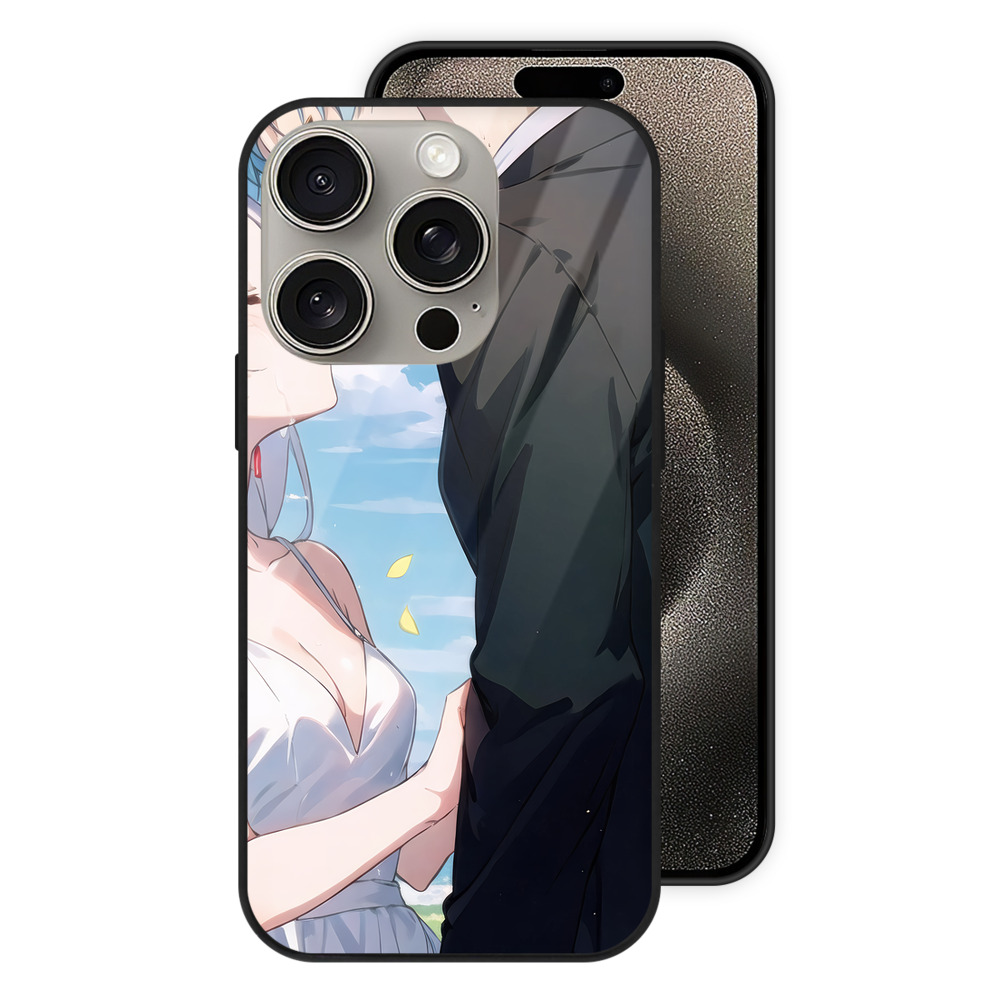（画像用） 葬送のフリーレン Frieren 【iPhone15Pro対応】スマホケース 耐衝撃＆黄変防止 背面ガラス