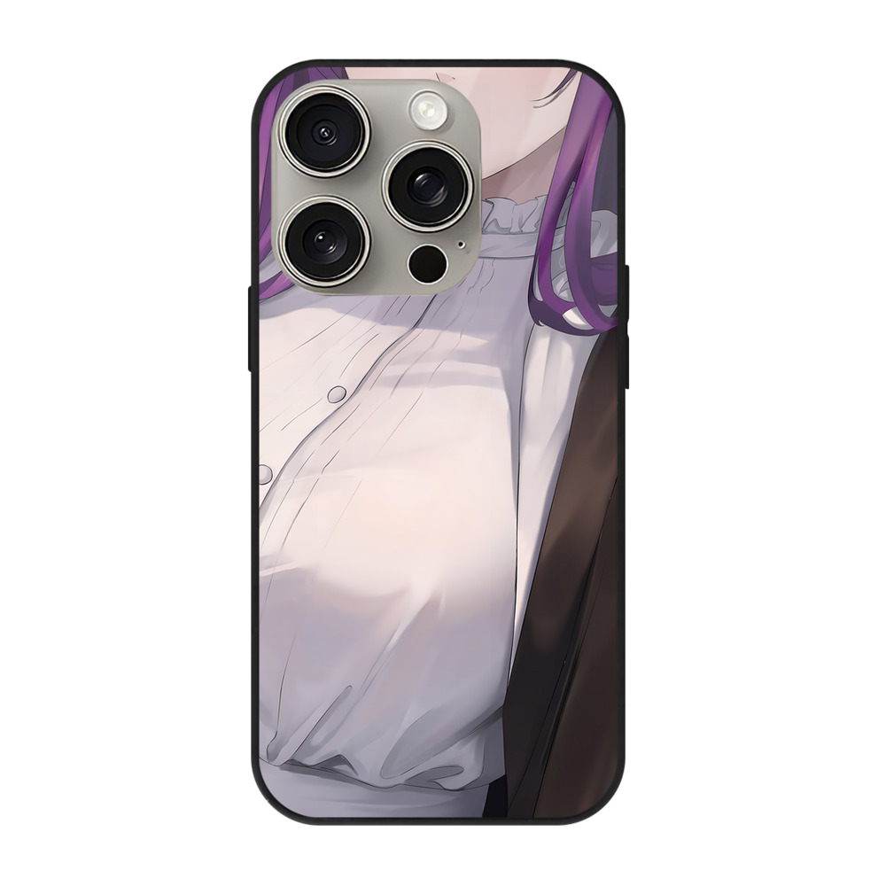 （画像用） 葬送のフリーレン Frieren 【iPhone15Pro対応】スマホケース 耐衝撃＆黄変防止 背面ガラス