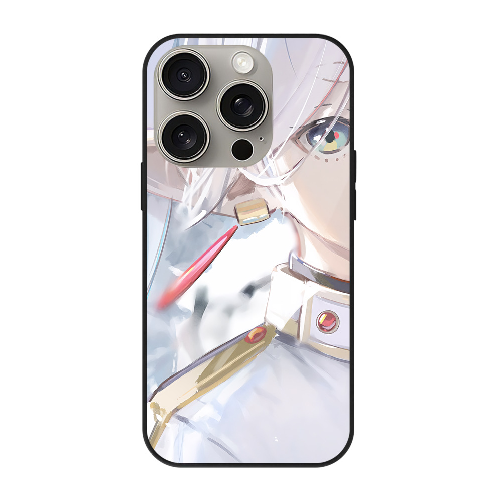 （画像用） 葬送のフリーレン Frieren 【iPhone15Pro対応】スマホケース 耐衝撃＆黄変防止 背面ガラス