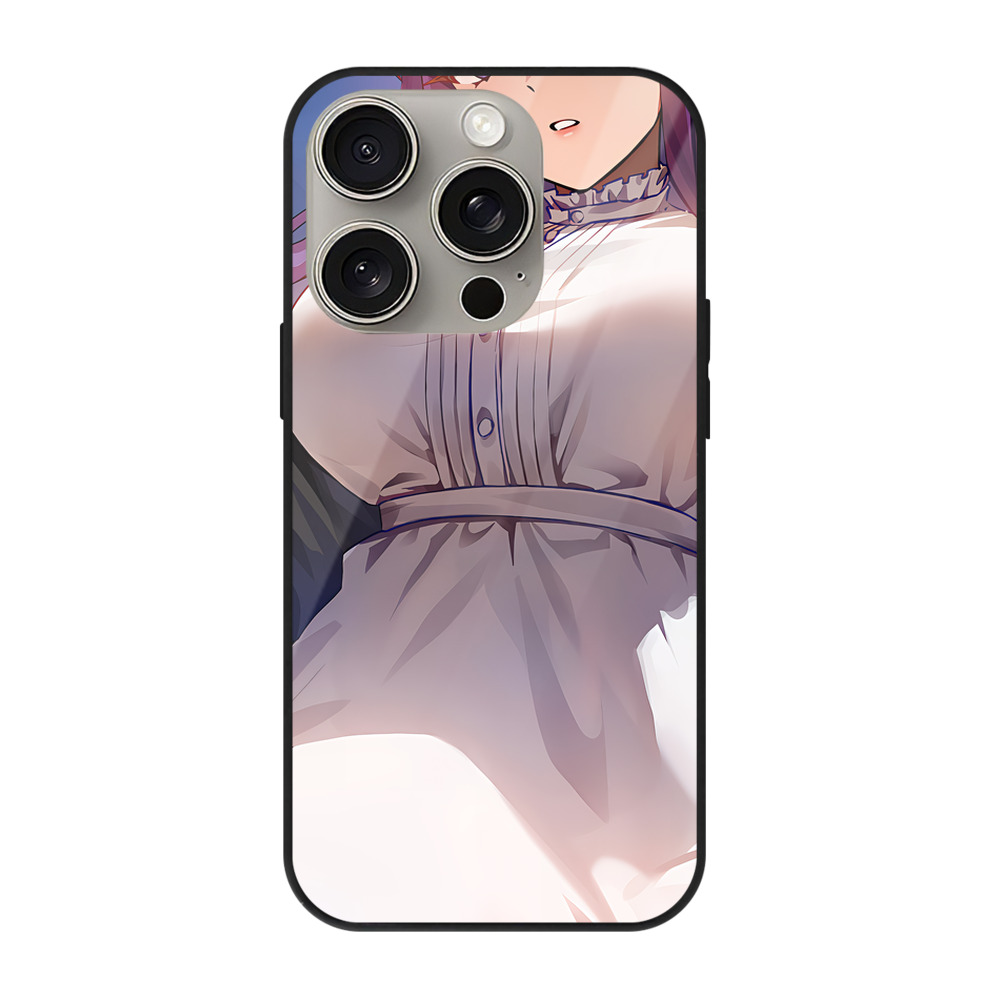 （画像用） 葬送のフリーレン Frieren 【iPhone15Pro対応】スマホケース 耐衝撃＆黄変防止 背面ガラス