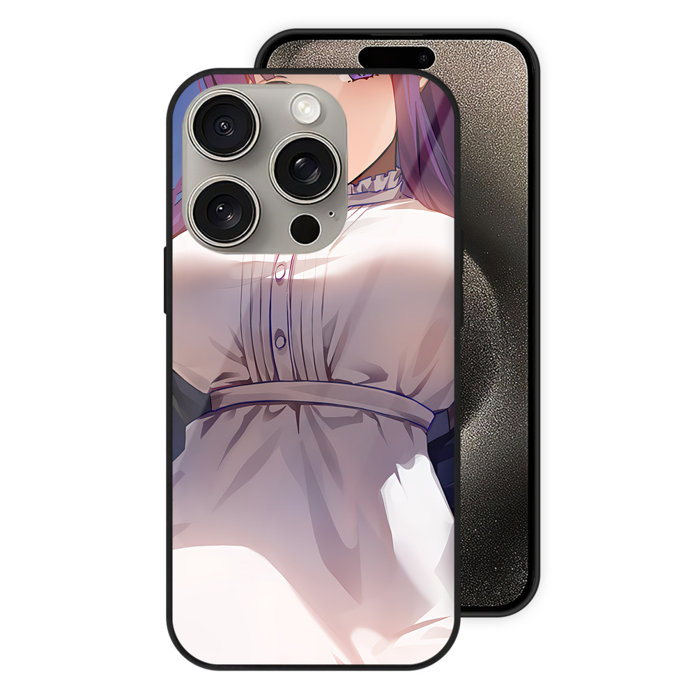 （画像用） 葬送のフリーレン Frieren 【iPhone15Pro対応】スマホケース 耐衝撃＆黄変防止 背面ガラス
