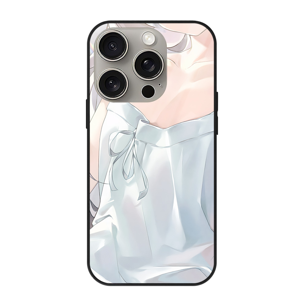 （画像用） 葬送のフリーレン Frieren 【iPhone15Pro対応】スマホケース 耐衝撃＆黄変防止 背面ガラス
