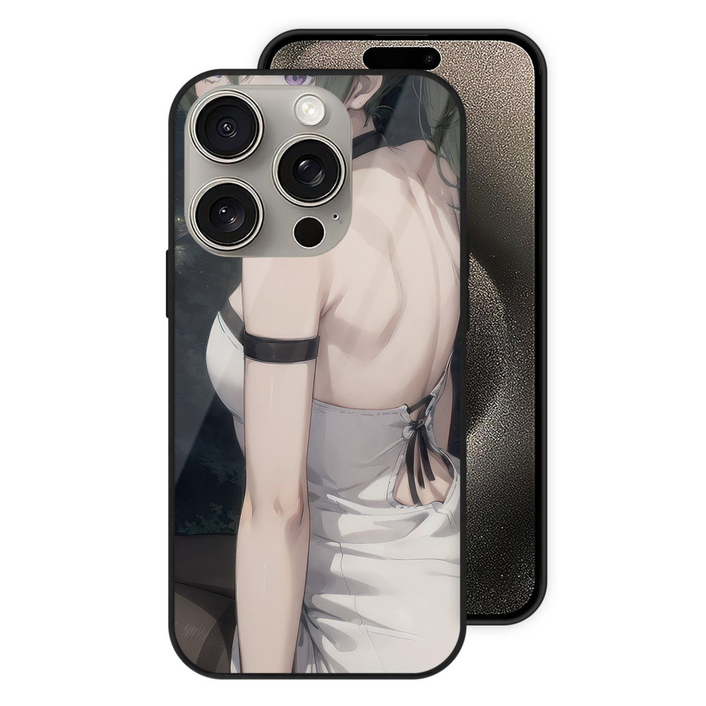 （画像用） 葬送のフリーレン Frieren 【iPhone15Pro対応】スマホケース 耐衝撃＆黄変防止 背面ガラス