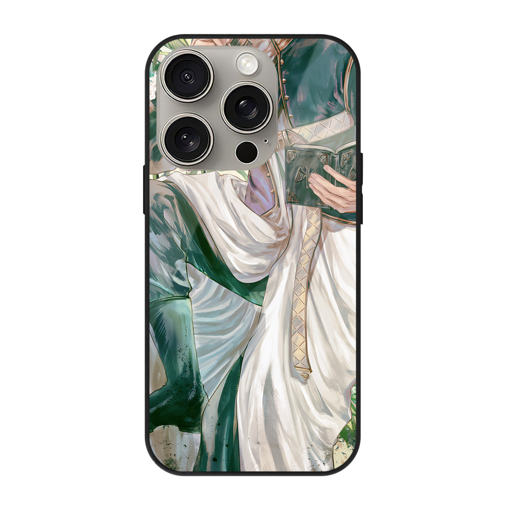 （画像用） 葬送のフリーレン Frieren 【iPhone15Pro対応】スマホケース 耐衝撃＆黄変防止 背面ガラス