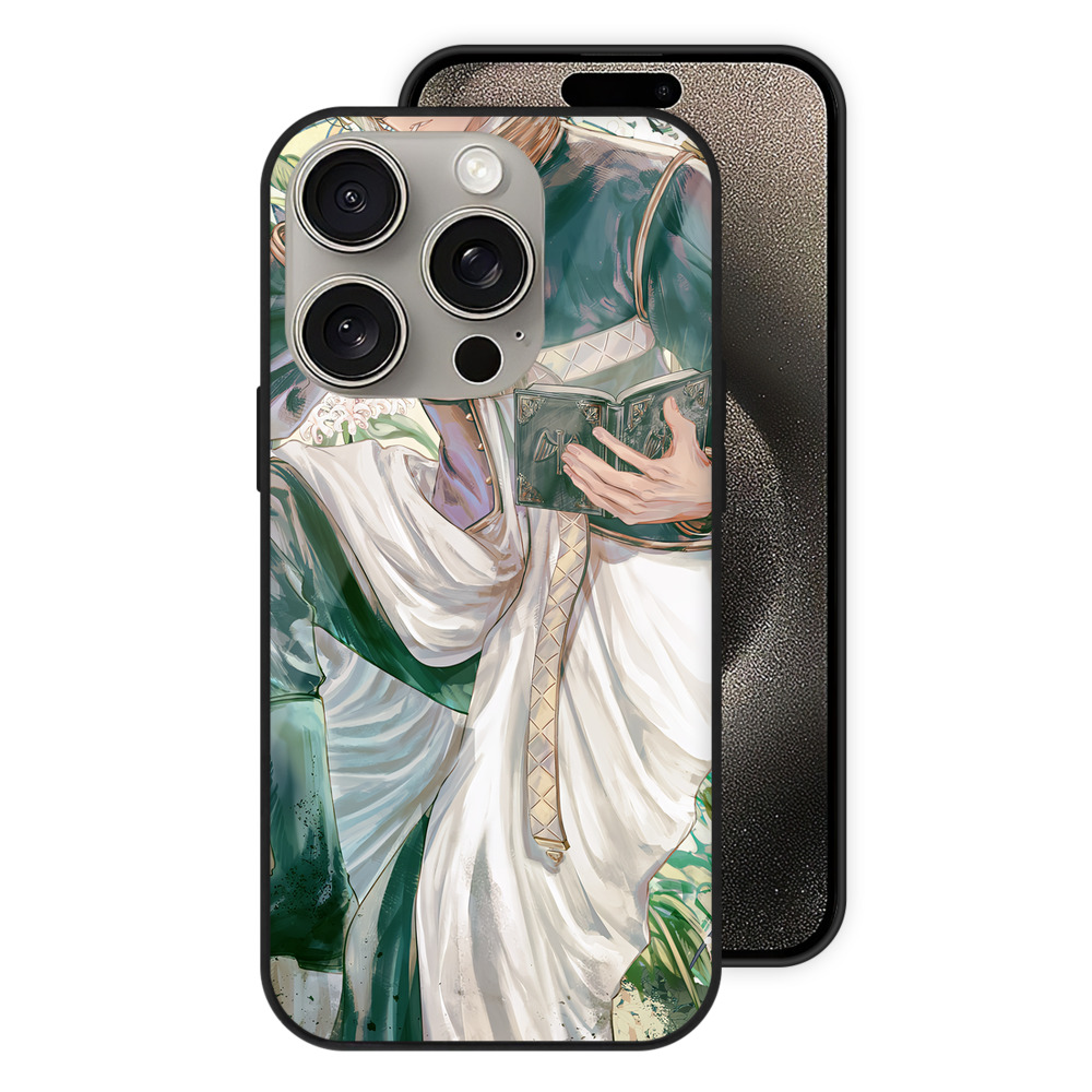 （画像用） 葬送のフリーレン Frieren 【iPhone15Pro対応】スマホケース 耐衝撃＆黄変防止 背面ガラス