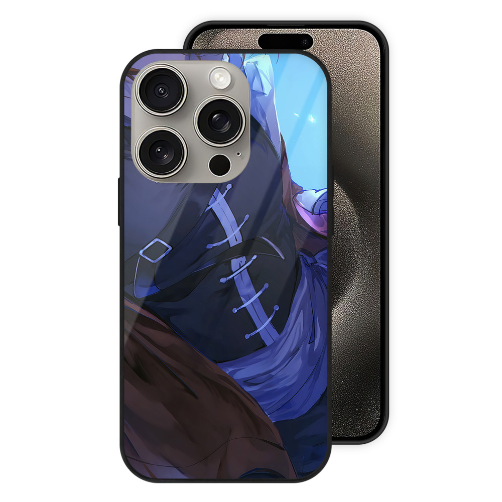 （画像用） 葬送のフリーレン Frieren 【iPhone15Pro対応】スマホケース 耐衝撃＆黄変防止 背面ガラス