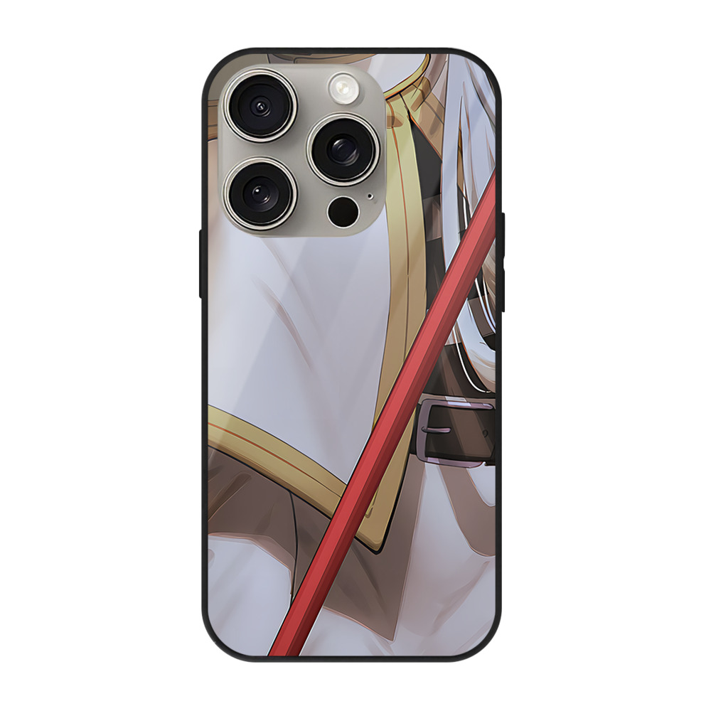 （画像用） 葬送のフリーレン Frieren 【iPhone15Pro対応】スマホケース 耐衝撃＆黄変防止 背面ガラス