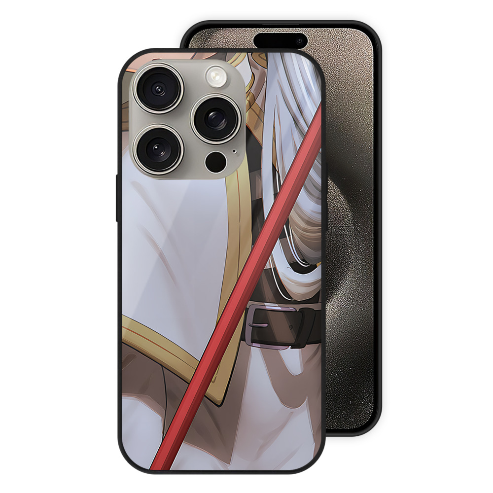 （画像用） 葬送のフリーレン Frieren 【iPhone15Pro対応】スマホケース 耐衝撃＆黄変防止 背面ガラス