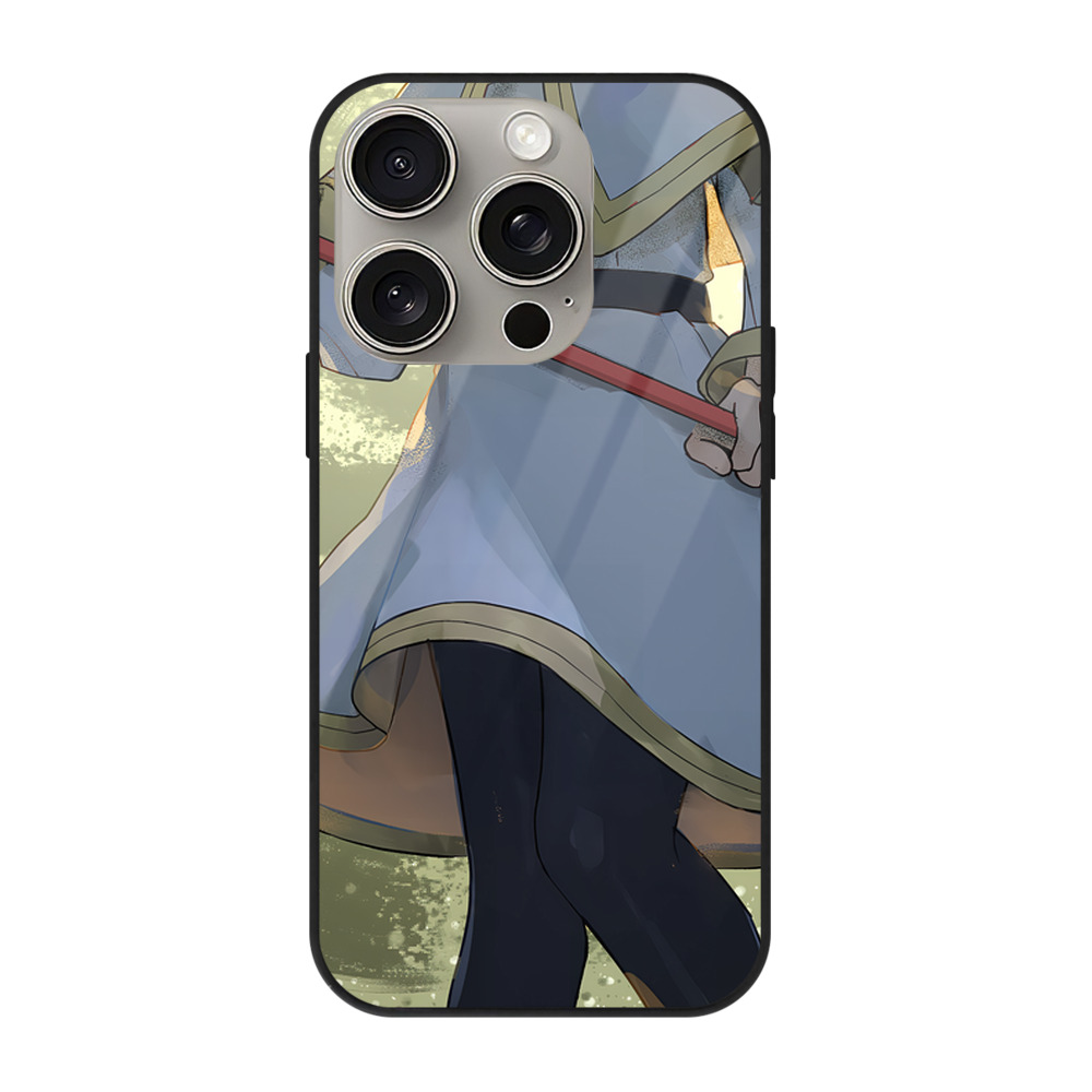 （画像用） 葬送のフリーレン Frieren 【iPhone15Pro対応】スマホケース 耐衝撃＆黄変防止 背面ガラス