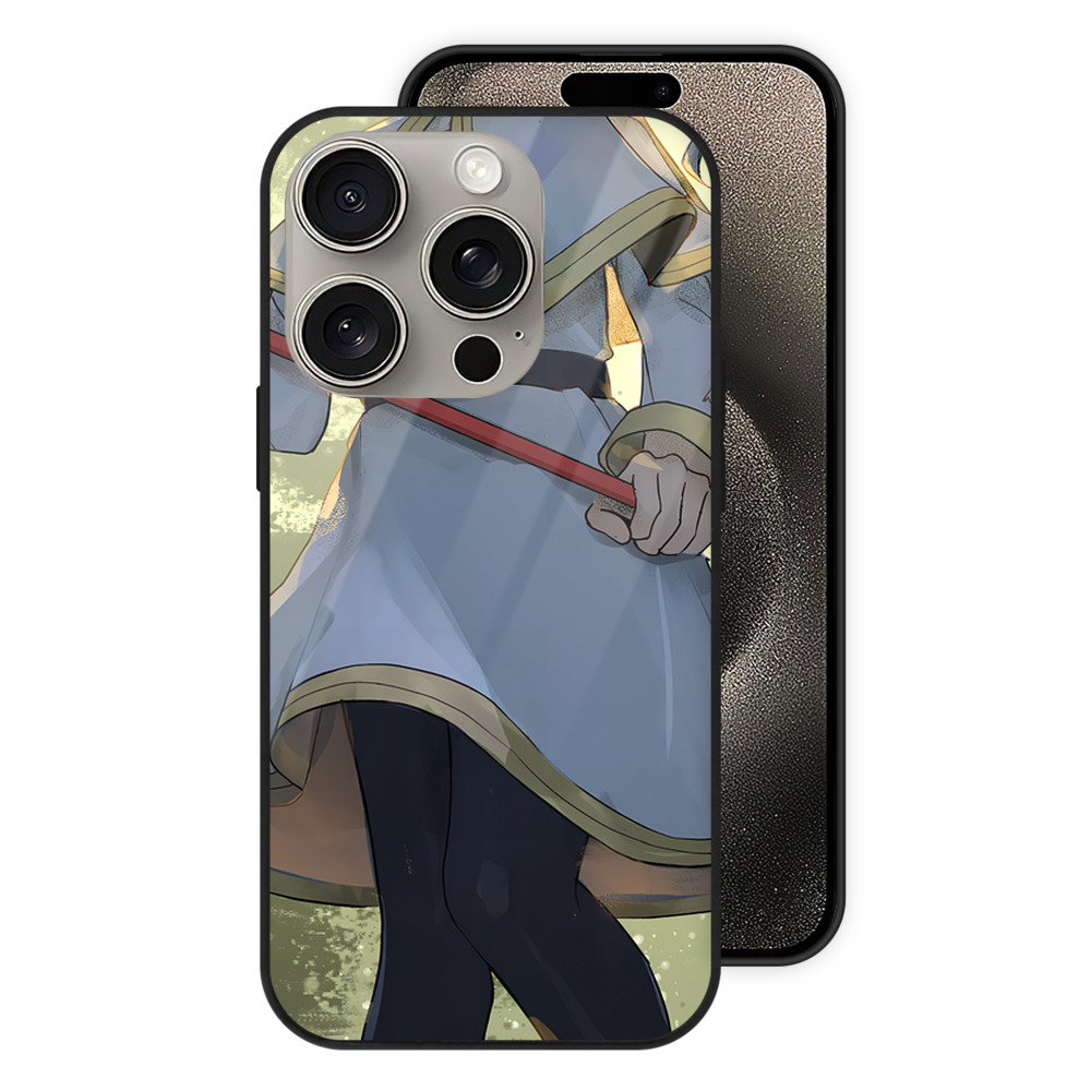 （画像用） 葬送のフリーレン Frieren 【iPhone15Pro対応】スマホケース 耐衝撃＆黄変防止 背面ガラス