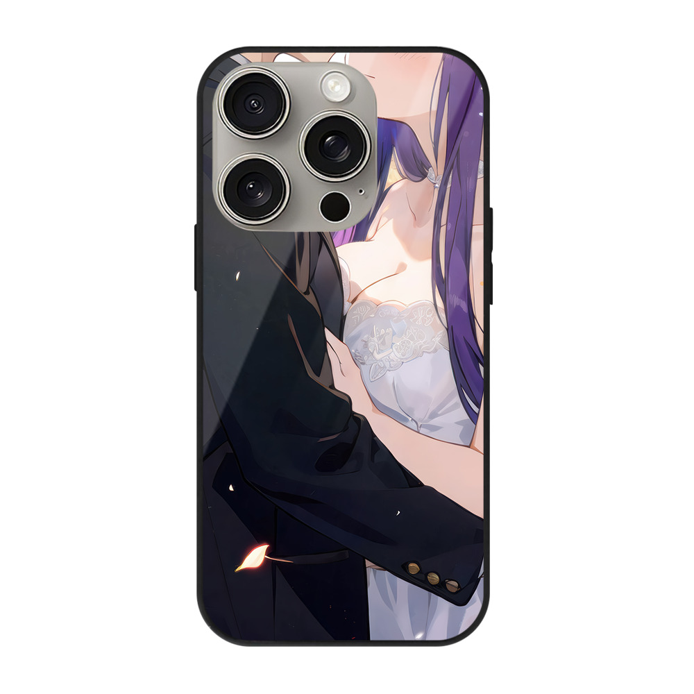 （画像用） 葬送のフリーレン Frieren 【iPhone15Pro対応】スマホケース 耐衝撃＆黄変防止 背面ガラス