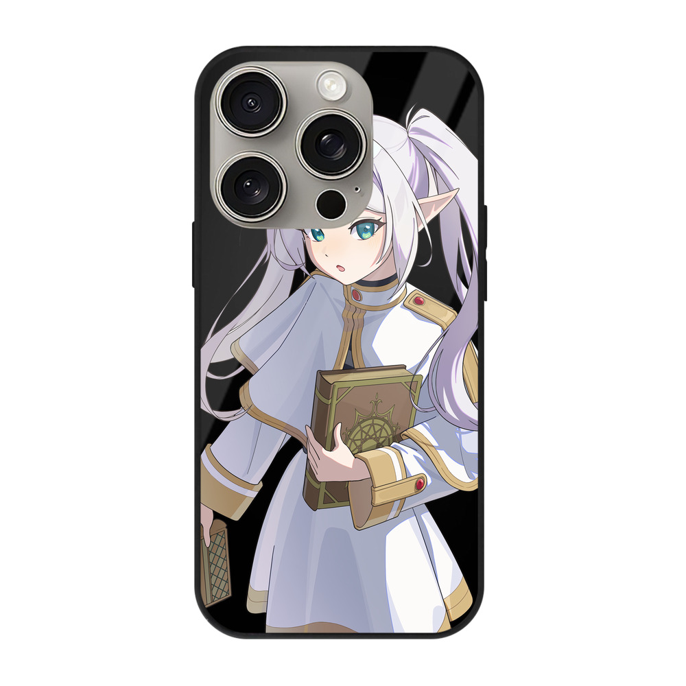 （画像用） 葬送のフリーレン Frieren 【iPhone15Pro対応】スマホケース 耐衝撃＆黄変防止 背面ガラス