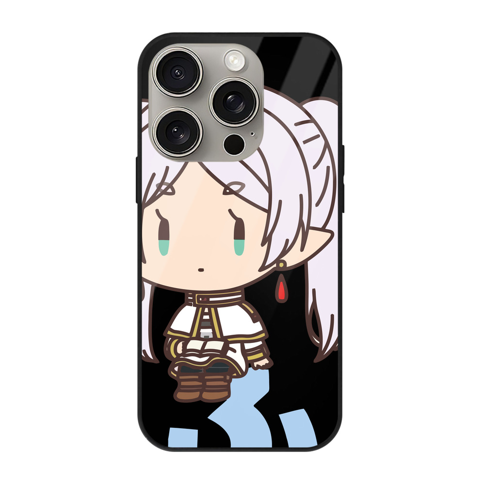 （画像用） 葬送のフリーレン Frieren 【iPhone15Pro対応】スマホケース 耐衝撃＆黄変防止 背面ガラス