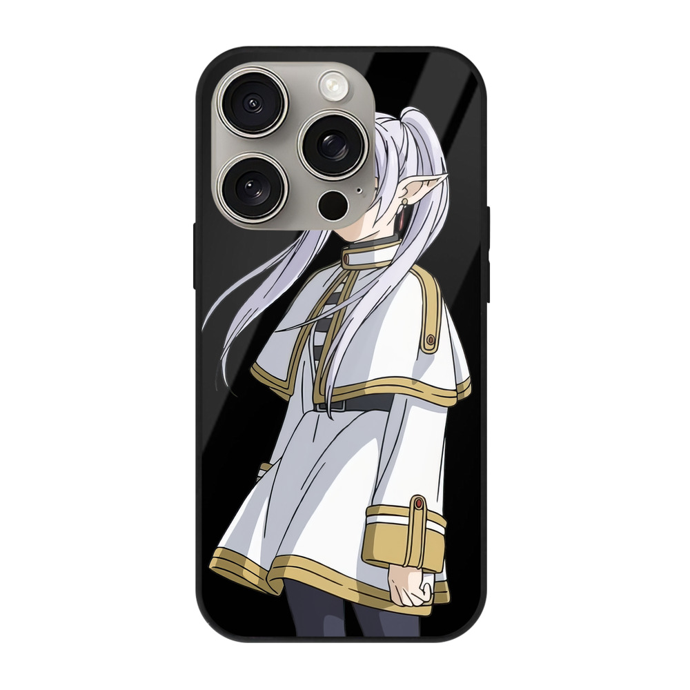 （画像用） 葬送のフリーレン Frieren 【iPhone15Pro対応】スマホケース 耐衝撃＆黄変防止 背面ガラス