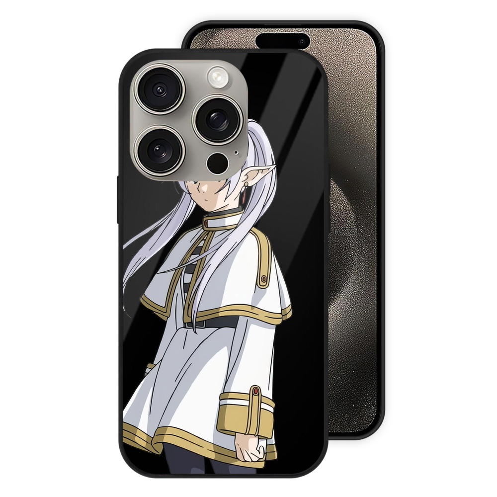 （画像用） 葬送のフリーレン Frieren 【iPhone15Pro対応】スマホケース 耐衝撃＆黄変防止 背面ガラス