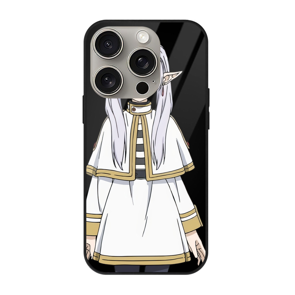 （画像用） 葬送のフリーレン Frieren 【iPhone15Pro対応】スマホケース 耐衝撃＆黄変防止 背面ガラス