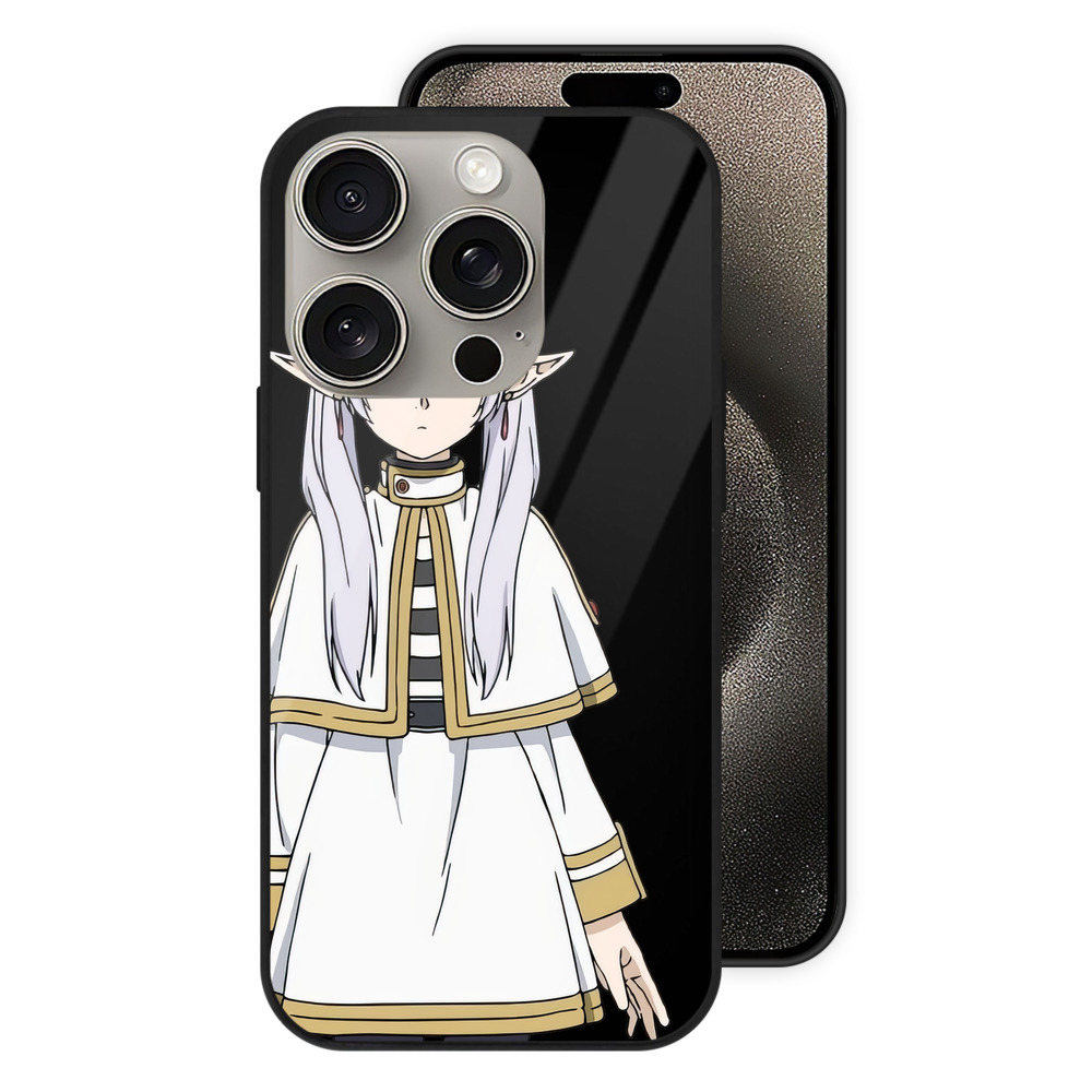 （画像用） 葬送のフリーレン Frieren 【iPhone15Pro対応】スマホケース 耐衝撃＆黄変防止 背面ガラス