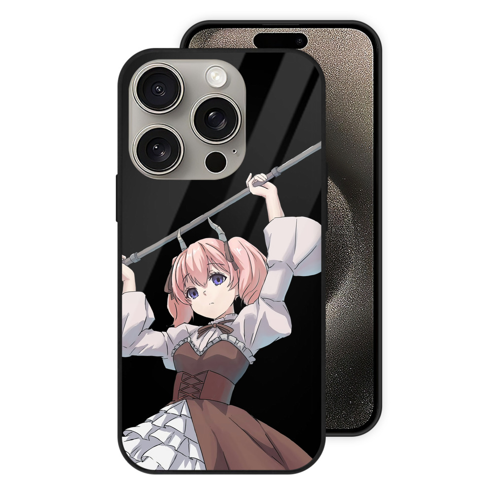 （画像用） 葬送のフリーレン Frieren 【iPhone15Pro対応】スマホケース 耐衝撃＆黄変防止 背面ガラス