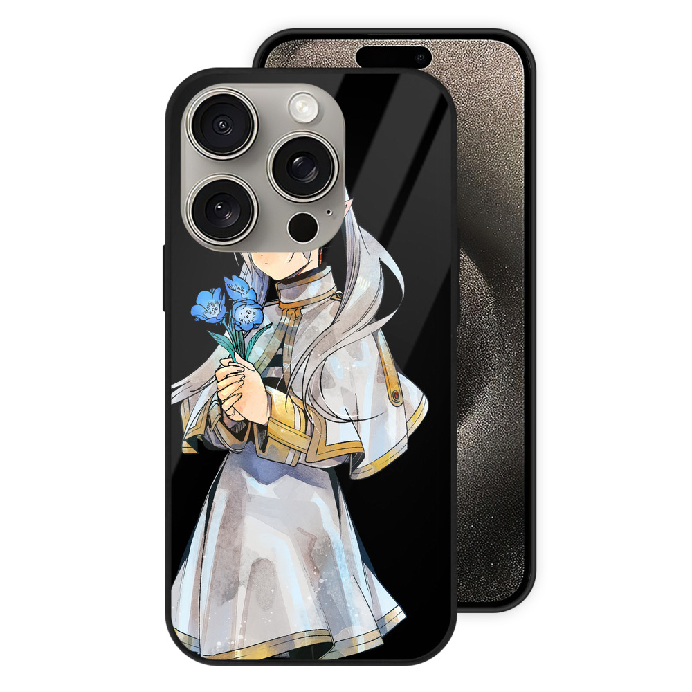 （画像用） 葬送のフリーレン Frieren 【iPhone15Pro対応】スマホケース 耐衝撃＆黄変防止 背面ガラス