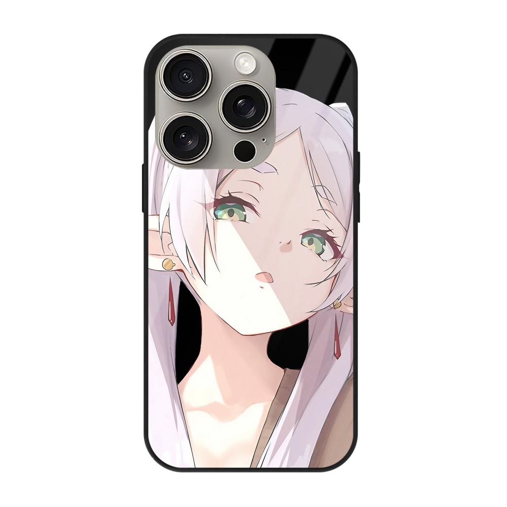 （画像用） 葬送のフリーレン Frieren 【iPhone15Pro対応】スマホケース 耐衝撃＆黄変防止 背面ガラス