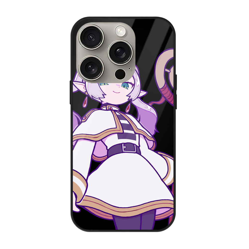 （画像用） 葬送のフリーレン Frieren 【iPhone15Pro対応】スマホケース 耐衝撃＆黄変防止 背面ガラス