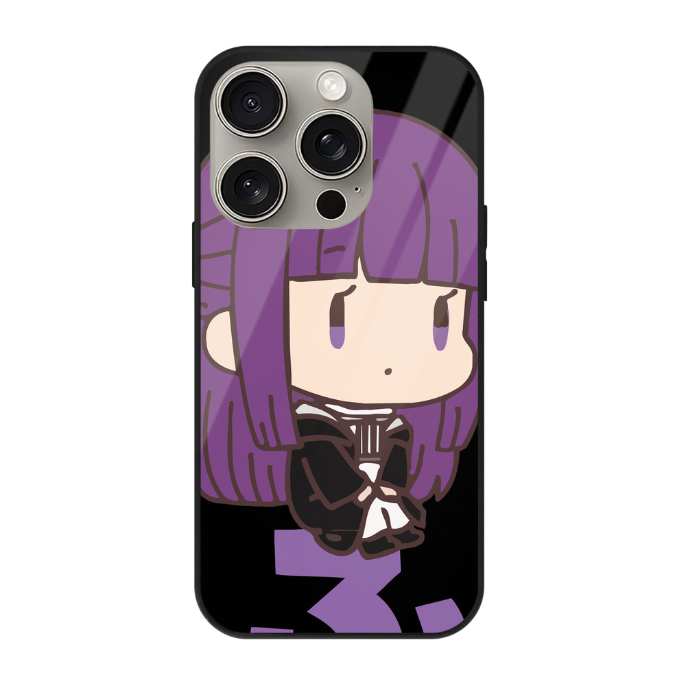 （画像用） 葬送のフリーレン Frieren 【iPhone15Pro対応】スマホケース 耐衝撃＆黄変防止 背面ガラス