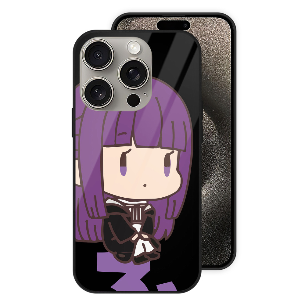 （画像用） 葬送のフリーレン Frieren 【iPhone15Pro対応】スマホケース 耐衝撃＆黄変防止 背面ガラス