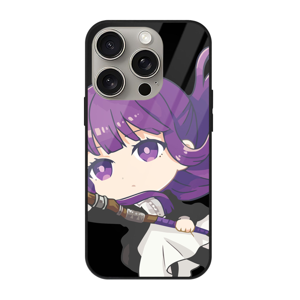 （画像用） 葬送のフリーレン Frieren 【iPhone15Pro対応】スマホケース 耐衝撃＆黄変防止 背面ガラス