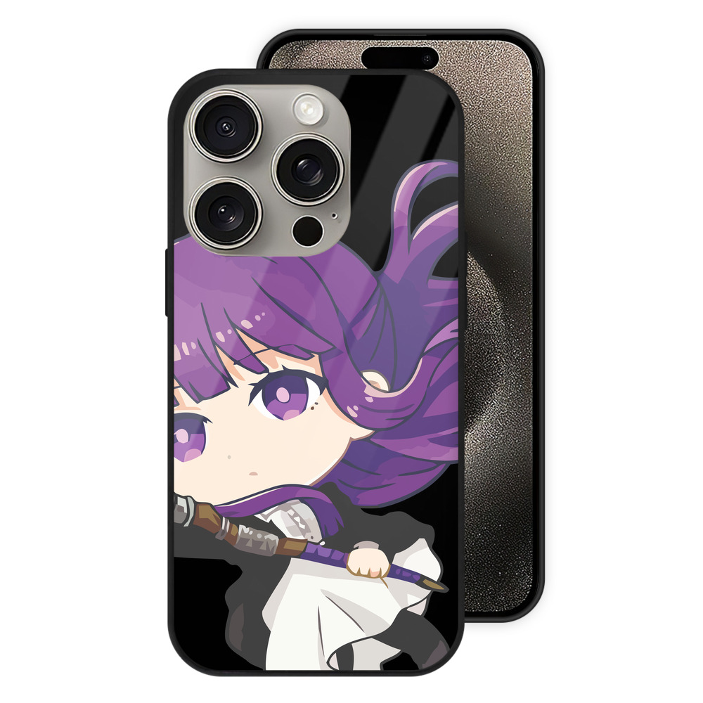 （画像用） 葬送のフリーレン Frieren 【iPhone15Pro対応】スマホケース 耐衝撃＆黄変防止 背面ガラス