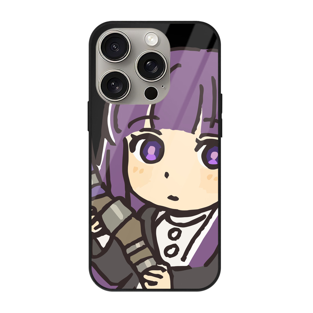 （画像用） 葬送のフリーレン Frieren 【iPhone15Pro対応】スマホケース 耐衝撃＆黄変防止 背面ガラス