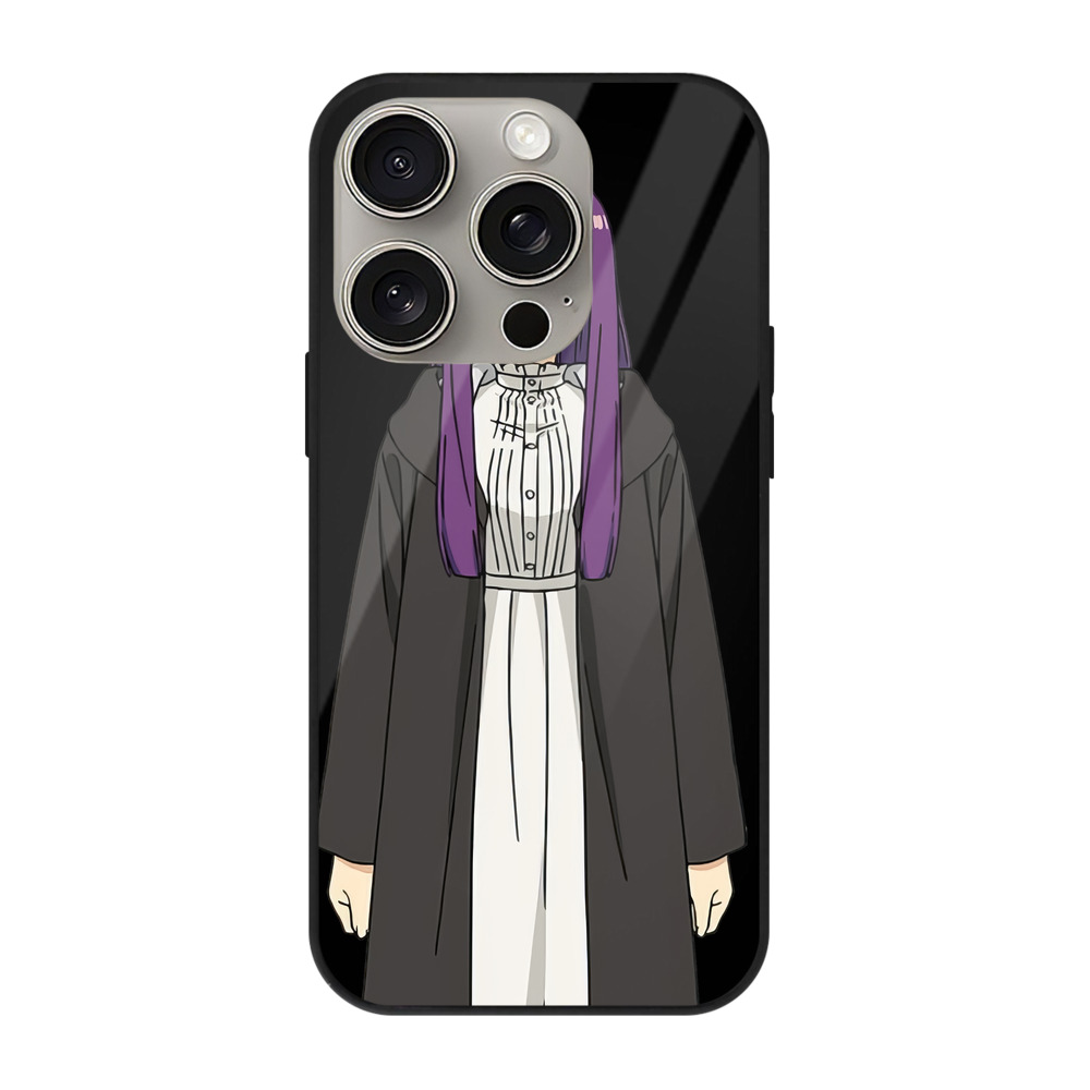 （画像用） 葬送のフリーレン Frieren 【iPhone15Pro対応】スマホケース 耐衝撃＆黄変防止 背面ガラス