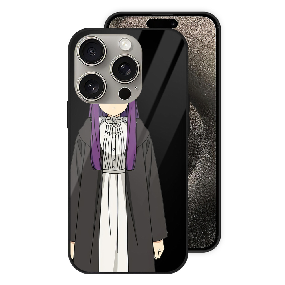 （画像用） 葬送のフリーレン Frieren 【iPhone15Pro対応】スマホケース 耐衝撃＆黄変防止 背面ガラス