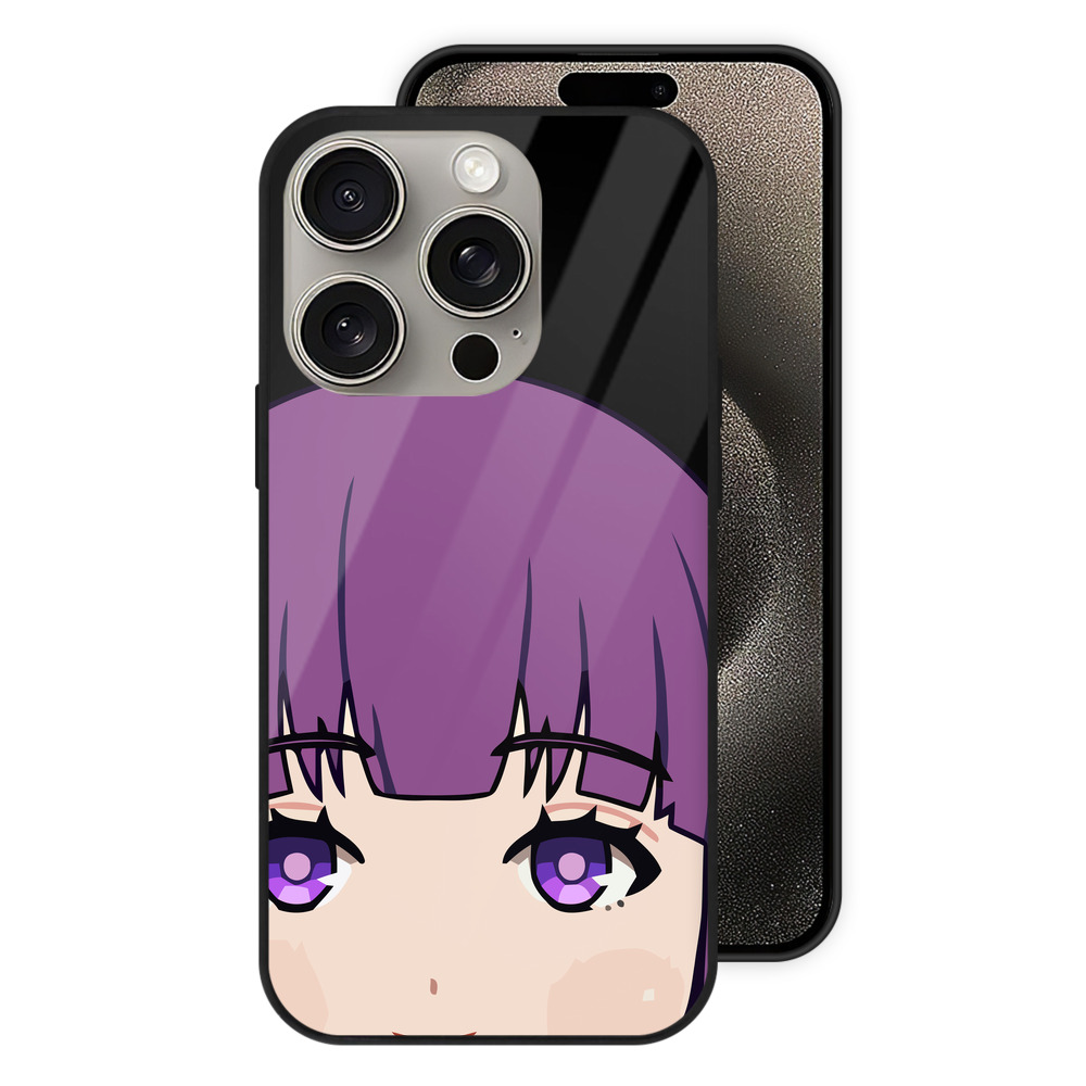 （画像用） 葬送のフリーレン Frieren 【iPhone15Pro対応】スマホケース 耐衝撃＆黄変防止 背面ガラス
