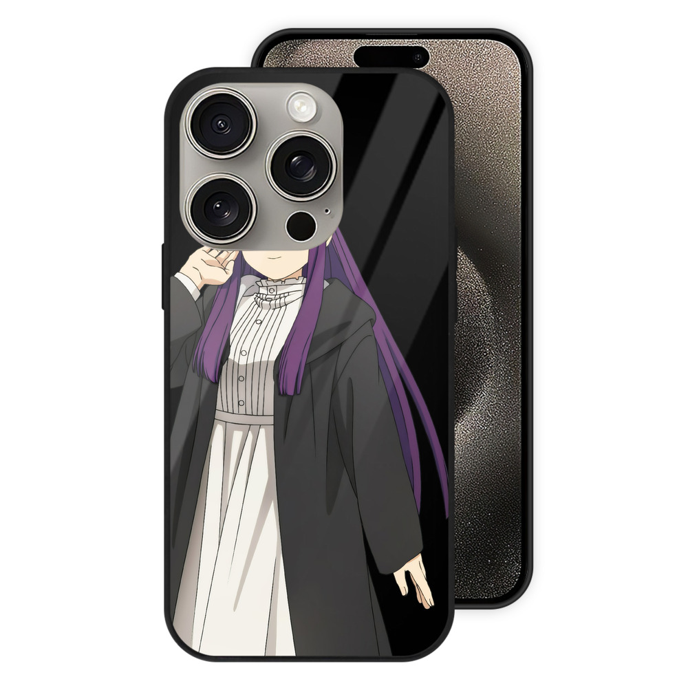 （画像用） 葬送のフリーレン Frieren 【iPhone15Pro対応】スマホケース 耐衝撃＆黄変防止 背面ガラス