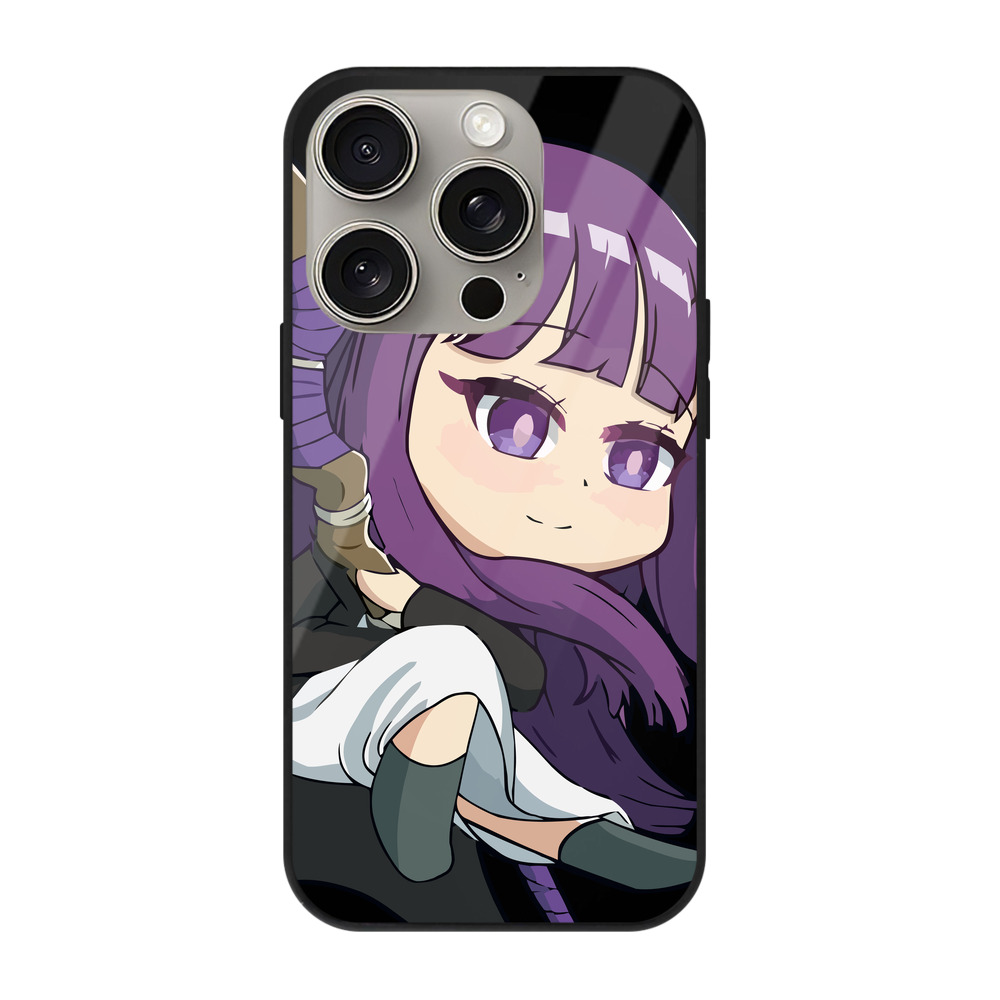 （画像用） 葬送のフリーレン Frieren 【iPhone15Pro対応】スマホケース 耐衝撃＆黄変防止 背面ガラス