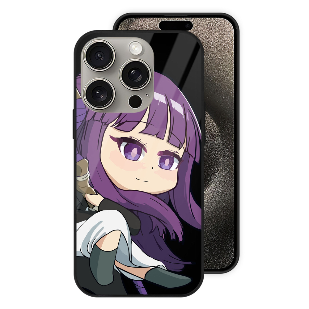 （画像用） 葬送のフリーレン Frieren 【iPhone15Pro対応】スマホケース 耐衝撃＆黄変防止 背面ガラス