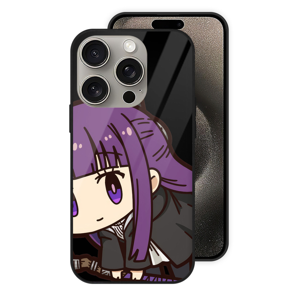 （画像用） 葬送のフリーレン Frieren 【iPhone15Pro対応】スマホケース 耐衝撃＆黄変防止 背面ガラス