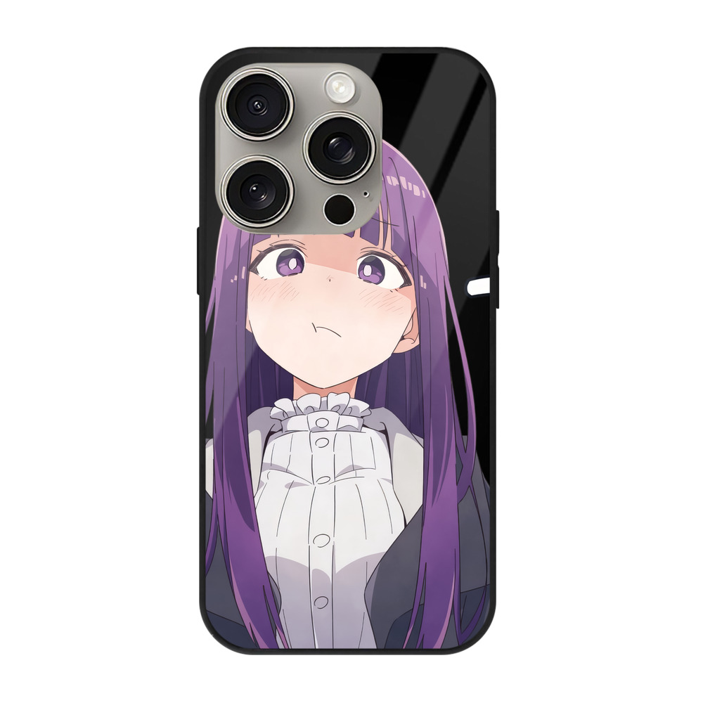 （画像用） 葬送のフリーレン Frieren 【iPhone15Pro対応】スマホケース 耐衝撃＆黄変防止 背面ガラス