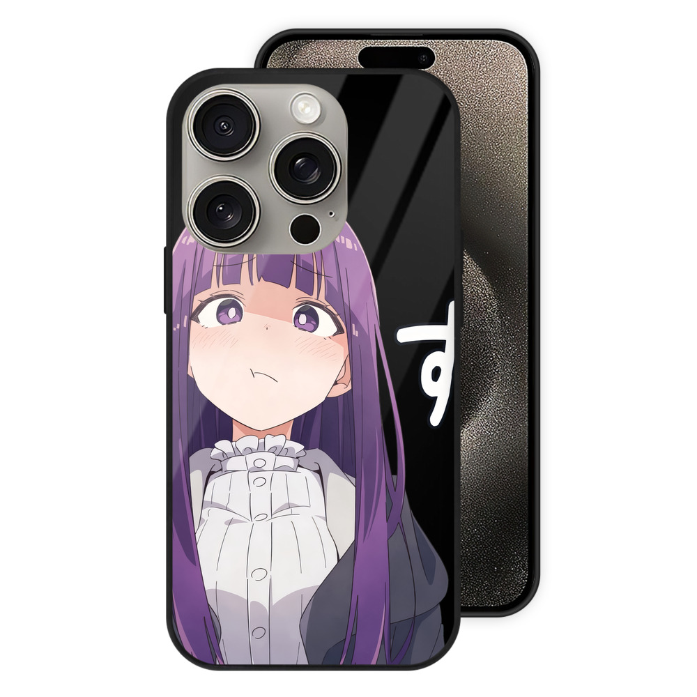 （画像用） 葬送のフリーレン Frieren 【iPhone15Pro対応】スマホケース 耐衝撃＆黄変防止 背面ガラス