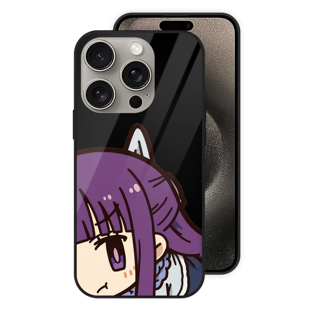 （画像用） 葬送のフリーレン Frieren 【iPhone15Pro対応】スマホケース 耐衝撃＆黄変防止 背面ガラス