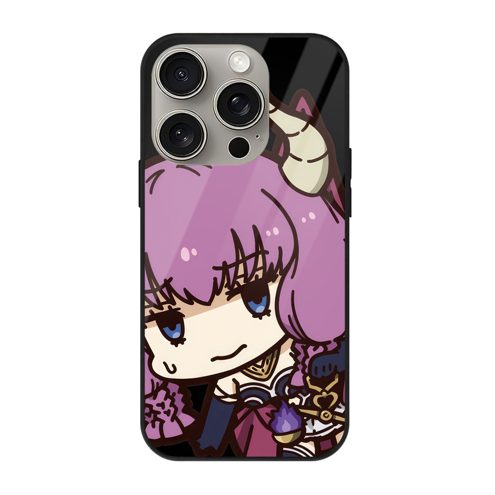 （画像用） 葬送のフリーレン Frieren 【iPhone15Pro対応】スマホケース 耐衝撃＆黄変防止 背面ガラス