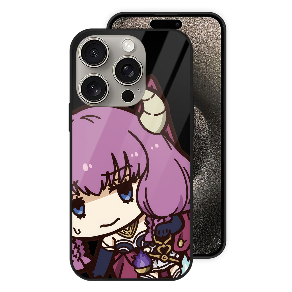 （画像用） 葬送のフリーレン Frieren 【iPhone15Pro対応】スマホケース 耐衝撃＆黄変防止 背面ガラス